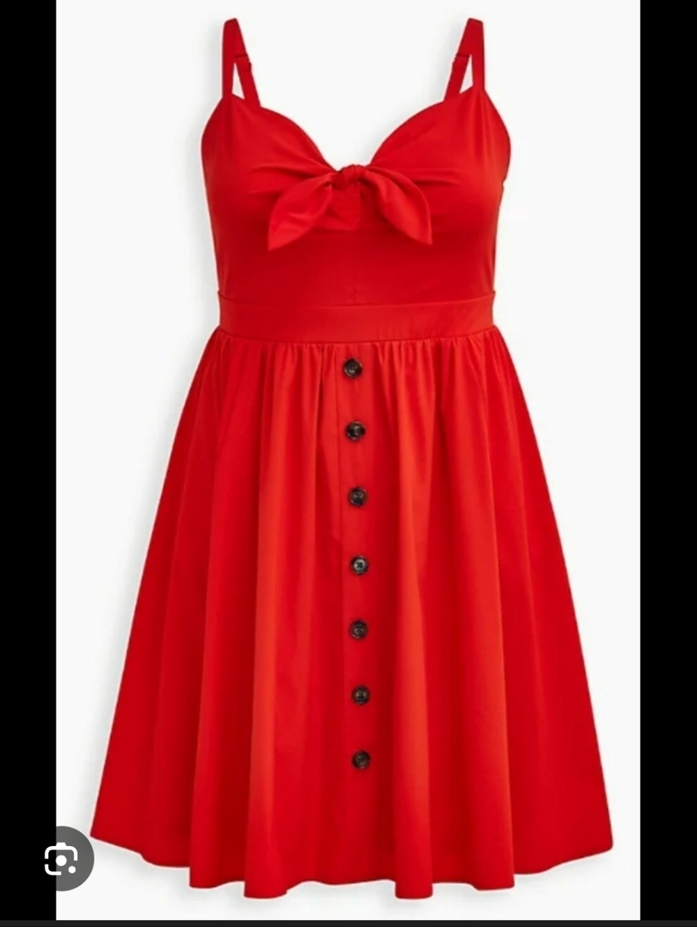 Torrid Red Poplin Retro Skater Full Flared Dress  6 6X 30
